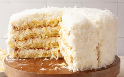 Coconut Pineapple compote cake